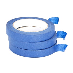 Ruban de masquage en papier crêpe de <span class=keywords><strong>peintre</strong></span> bleu pour fournitures de peinture et de décoration, utilisation intérieure et extérieure - Product Image 4