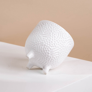 <span class=keywords><strong>Pot</strong></span> <span class=keywords><strong>de</strong></span> fleurs en céramique, Relief nid d'abeille, Style nordique, avec <span class=keywords><strong>pied</strong></span>, pour décoration <span class=keywords><strong>de</strong></span> jardin, maison, bac à plantes, vente en gros, - Product Image 4