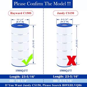Filtro Cryspool Compatible con CX150XRE, SwimClear C150S, C-9441, PA150S, Cartucho <span class=keywords><strong>de</strong></span> Filtro para Piscina, 1 Paquete Compatible con OEM - Product Image 2
