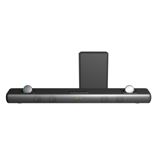2.1CH Bluetooth Home Theatre Soundbar with Independent Wooden Subwoofer & Remote Control for Home Cinema