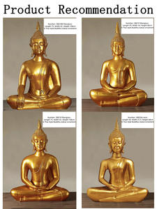 Statue de tête de Bouddha, sculptures de Bouddha, décoration intérieure, <span class=keywords><strong>figurine</strong></span> religieuse en résine pour la méditation, décoration d'espace zen, cadeaux bouddhistes - Product Image 5