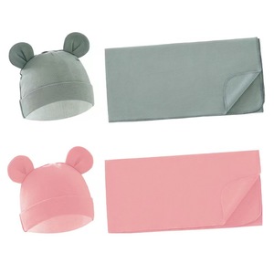 <span class=keywords><strong>Couverture</strong></span> d'emmaillotage en coton pour nouveau-né, serviette de bain à fleurs de couleur unie - Product Image 3