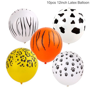 Nuevo Animal mono León Tigre vaca fiesta decoraciones conjunto látex aluminio Película número globo para fiesta de cumpleaños - Product Image 2