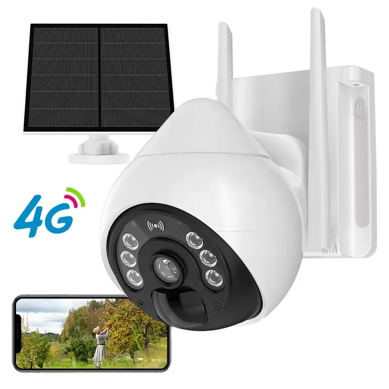 4G Camera 10000 mAh battery home security system CCTV Camera High Speed Dome PTZ Solar powered LTE outdoor cameras