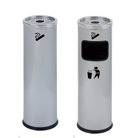 Cendrier métallique tendance, durable et résistant aux intempéries pour les allées de rue et les immeubles de bureaux – Poubelle à cigarettes fiable