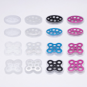 2025 nouveau trèfle acrylique 9 trous broderie tatouage couleur porte-gobelet ensemble 9 trous conception elliptique matière plastique - Product Image 5