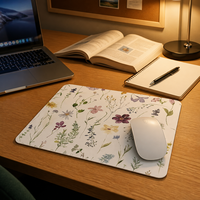 Tapis de souris de jeu Tigerwings Anime EVA avec motif floral - 24x20x0,3 cm