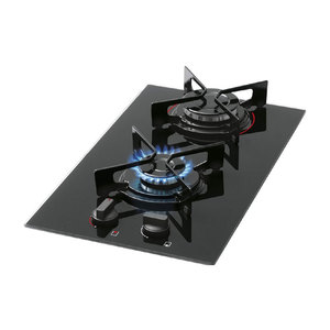 Certificación CE SAA estufa de <span class=keywords><strong>gas</strong></span> <span class=keywords><strong>butano</strong></span> superficie de vidrio templado 30cm <span class=keywords><strong>encimera</strong></span> de <span class=keywords><strong>gas</strong></span> Doble - Product Image 1