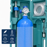 Bouteille d'oxygène portable en acier sans soudure, haute pression 22,5 MPa, pour camping en plein air et usage industriel