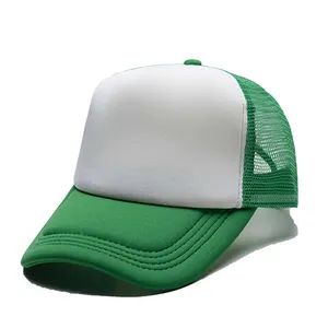 قبعات عالية الجودة فارغة قبعات شعار مخصص 5 لوحة رغوة شبكة قبعة سائقي الشاحنات