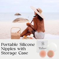 Tétons en silicone adhésifs réutilisables, tétons attachables pour prothèses mammaires, sensation au toucher comme une vraie peau, forte durabilité de la colle