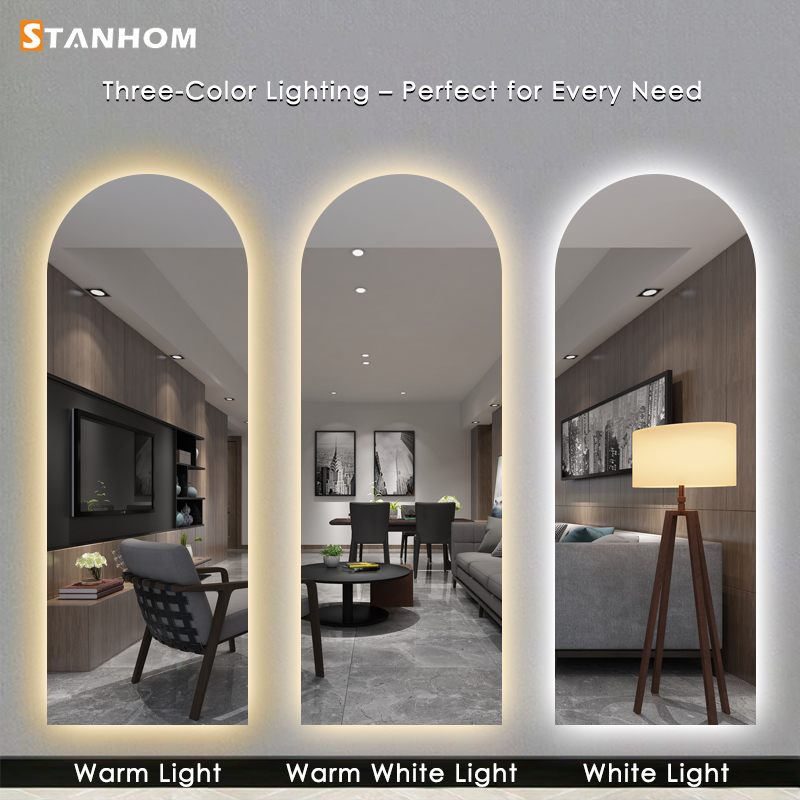 mirror with led light full body