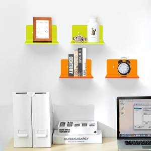 Lot de 4 petites étagères murales, étagères murales en acrylique de 4 ''pour le rangement et la décoration, petite étagère flottante pour le mur. - Product Image 2