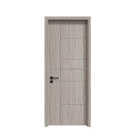 Porte battante murale MD Brand en panneau PET PVC, placage MDF HDF, cadre étanche, moderne, pour chambre, appartement, école