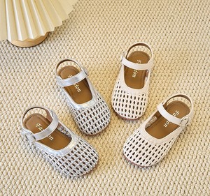 <span class=keywords><strong>Sandalias</strong></span> de bebé de ganchillo para niñas 2025, zapatos de verano con diadema de punto para niños pequeños, zapatos de playa de tejido abierto para niñas de estilo coreano - Product Image 1