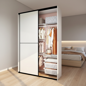 Armoire <span class=keywords><strong>coulissante</strong></span> moderne et contemporaine en MDF, réglable, pliable, extensible, gain de place, pour chambre d'hôtel, <span class=keywords><strong>meuble</strong></span> <span class=keywords><strong>DIY</strong></span> - Product Image 5