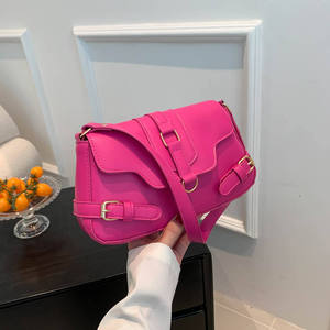 Nouveau sac pour femme de couleur unie simple, sac à bandoulière fantaisie, sac à main de luxe, sac décontracté pour femme tendance - Product Image 3