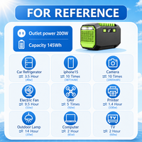 Station d'alimentation portable 145Wh 39000mAh, générateur solaire à onde sinusoïdale pure, chargement USB, vente directe usine OEM/ODM pour camping et activités de plein air