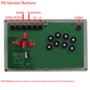 คีย์บอร์ดจอยสติ๊กเกม Hitbox แบบ VAll Buttons Hitbo X Styleideo สำหรับเกมอาร์เคด คันโยกแบบไม่มีก้านโยก  ตู้เกมต่อสู้  คันโยกอาร์เคด Ps5 B6-DIY - Product Image 3