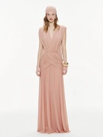 Robe d'été plissée sans manches à col en V, style luxe léger français, respirante, mini, coupe trapèze, taille naturelle, élégante et amincissante pour femme, idéale pour les soirées.