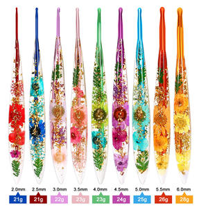 <span class=keywords><strong>Crochet</strong></span> à fleurs avec revêtement en <span class=keywords><strong>colle</strong></span>, <span class=keywords><strong>crochet</strong></span> allongé, <span class=keywords><strong>crochet</strong></span> en aluminium massif tissé à la main - Product Image 2