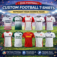 T-shirts de supporters de football Brésil, Canada, Mexique, États-Unis 2026 – Ventes flash usine, design personnalisé, t-shirts de sport pour fans