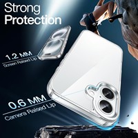Coque transparente anti-jaunissement pour IP 16E 15 Pro Max 14 Plus 13 Mini 12 11 X XS XR SE 2022 2020 accessoires de couverture de téléphone