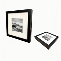 Cadre 3D en bois écologique pour photos, de 4x4 à 10x10 pouces, imprimé UV, noir, pour table et mur, vente en gros