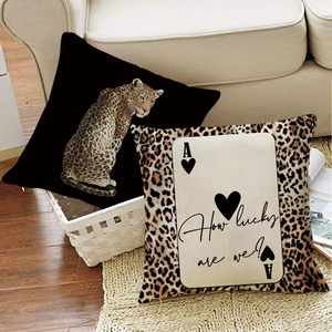 Funda de almohada estilo Black Cheetah Academy, elegante diseño de bola de la suerte con estampado de leopardo, adecuada para dormitorios de niñas - Product Image 4