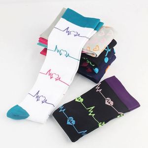 Nouvelles chaussettes de compression unisexe élastiques pour activités de plein air, respirantes en nylon, pour femmes, fitness, sport, <span class=keywords><strong>camping</strong></span>, football, protection des mollets - Product Image 2