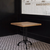 Ensemble de table et chaises de salle à manger en bois massif de style industriel nordique américain, durable pour les restaurants, les bars à domicile, les hôtels, les hôpitaux