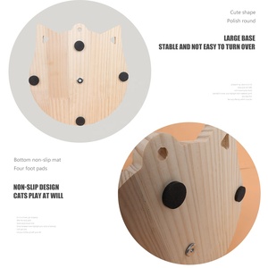 Grosir Pabrik Mainan Menara Kucing Kayu Lucu Tiang Penggaruk Kucing - Product Image 5