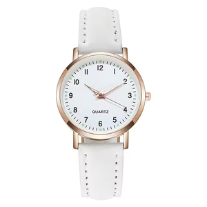 Luminous quartz <b>watch</b>, minimalist design, frosted leather, digital casual wristwatch - Product Image 5