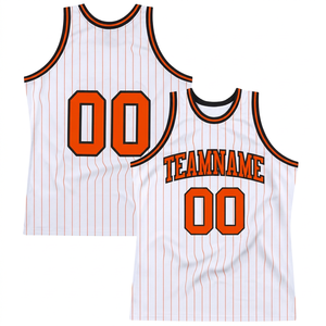 Maillot de basketball personnalisé sublimé, blanc à rayures fines, col en V, sans manches, anti-humidité, unisexe adulte, 100 % polyester, pour équipe personnalisée - Product Image 1