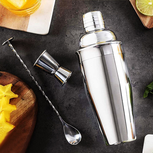 Kit de shaker à cocktail en acier inoxydable pour barman professionnel avec passoire Jigger Muddler pour fournitures de bar d'hôtel - Product Image 4