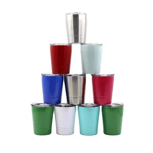 8oz 12oz Tumbler tazza da caffè in acciaio inossidabile doppia parete tazza da tè isolata sottovuoto con coperchio tazze da viaggio tazze per bambini adorabili per latte