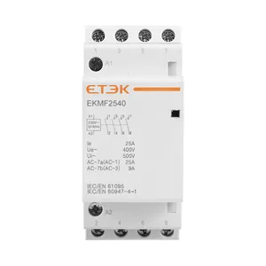 ETEK EKMF-2540-230 Household Modular AC Contactor 4P 25A 4NO Coil 230V DIN Rail Mounted For Smart Home House Hotel