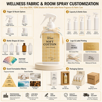 Fabricant de parfums d'intérieur et de nettoyants WELLNESS, logo personnalisé, spray d'ambiance non toxique, flacon en plastique, spray d'huile, désodorisant pour le bureau