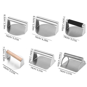 Dapat disesuaikan tahan lama baja nirkarat <span class=keywords><strong>Burger</strong></span> logam goresan kualitas tinggi ramah lingkungan dapur memanggang aksesoris daging Manual - Product Image 6
