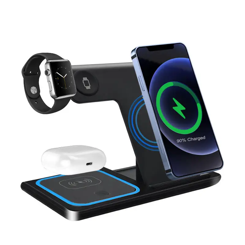 trending products 2023 new arrivals Mobile Phone 3 in 1 Charging Wireless Charger Stand Iphone Samsung Tablet USB Microphone