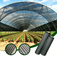 Zware zwarte HDPE schaduwdoekrollen, UV-gestabiliseerd, op maat gemaakte breedte, voor landbouw en boomgaarden.