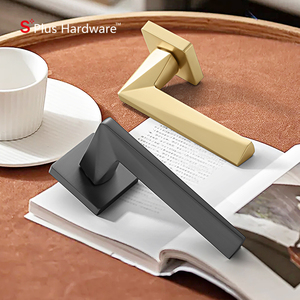 עיצוב מודרני סגסוגת אבץ דלת עץ ידית דלת הבית מנעולים דלת ביטחון גבוהה מנעול דלת מנעול - Product Image 1