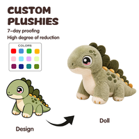 Juguete de Dinosaurio de Peluche Personalizado, Meticulosamente Elaborado con Técnicas de Bordado, Tela Suave y Agradable al Tacto, Personaliza tu Juguete de Peluche