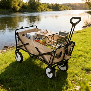 230L Heavy Duty <strong>Collapsible</strong> <strong>Wagons</strong> Carts Foldable Trolley <strong>Wagon</strong> With Four Wheels for Camping - Product Image 3