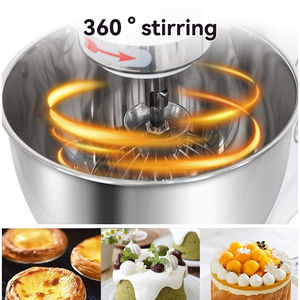 Pétrin multifonctionnel avec bol en acier inoxydable, moteur électrique à 3 vitesses et crochet pétrisseur <span class=keywords><strong>professionnel</strong></span> pour boulangerie - Product Image 5