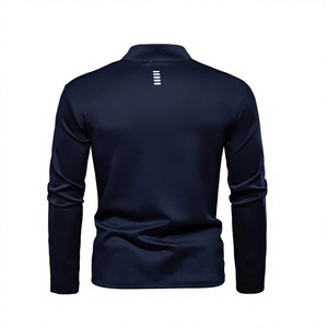 Wholesale O-Neck Collar Men's Long Sleeve Front Logo Custom Quick Dry 78% Polyester 22% Spandex Solid Sports T-<b>shirt</b> - Product Image 4