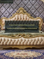 Europäischer Stil Massivholz Handgefertigtes Geschnitztes Hauptschlafzimmer Doppelbett 1800mm Hochzeitsbett CH02 Stil Aus Guangdong