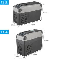 Mini réfrigérateur portable 12,5 L 12 V avec congélateur, frigo extérieur, réfrigérateur à compresseur 12 volts