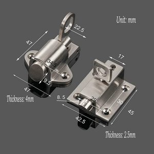 Loquet/Boulon automatique à fermeture automatique pour porte de balcon, loquet à ressort intermédiaire pour fenêtre, quincaillerie de porte en acier inoxydable - Product Image 4