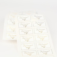 Étiquettes personnalisées en vinyle adhésif écologique durable avec logos en feuille d'or pour flacons de parfum et de cosmétiques